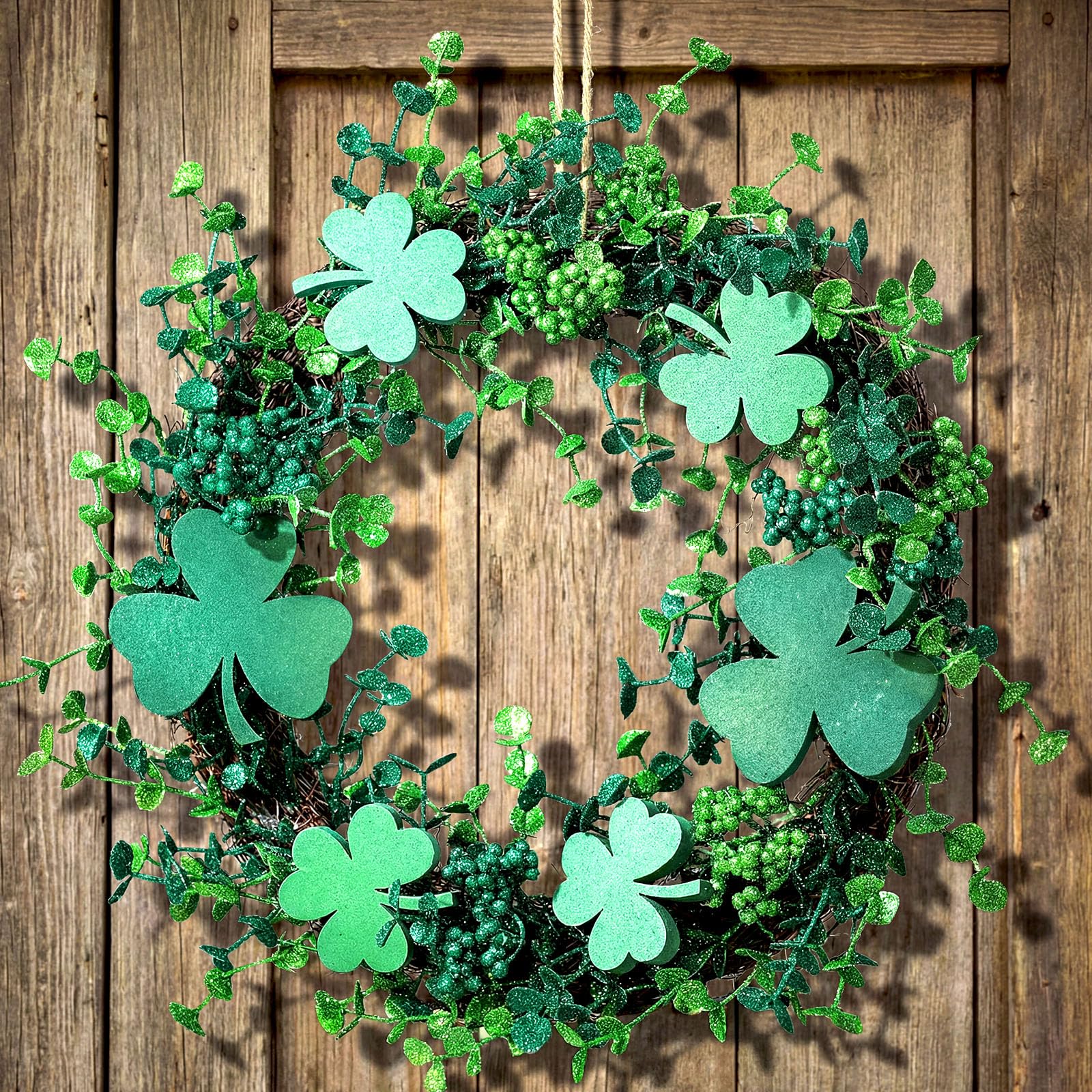 Amazon.com: Hotop 18 Inch St Patrick's Day Front Door Shamrock